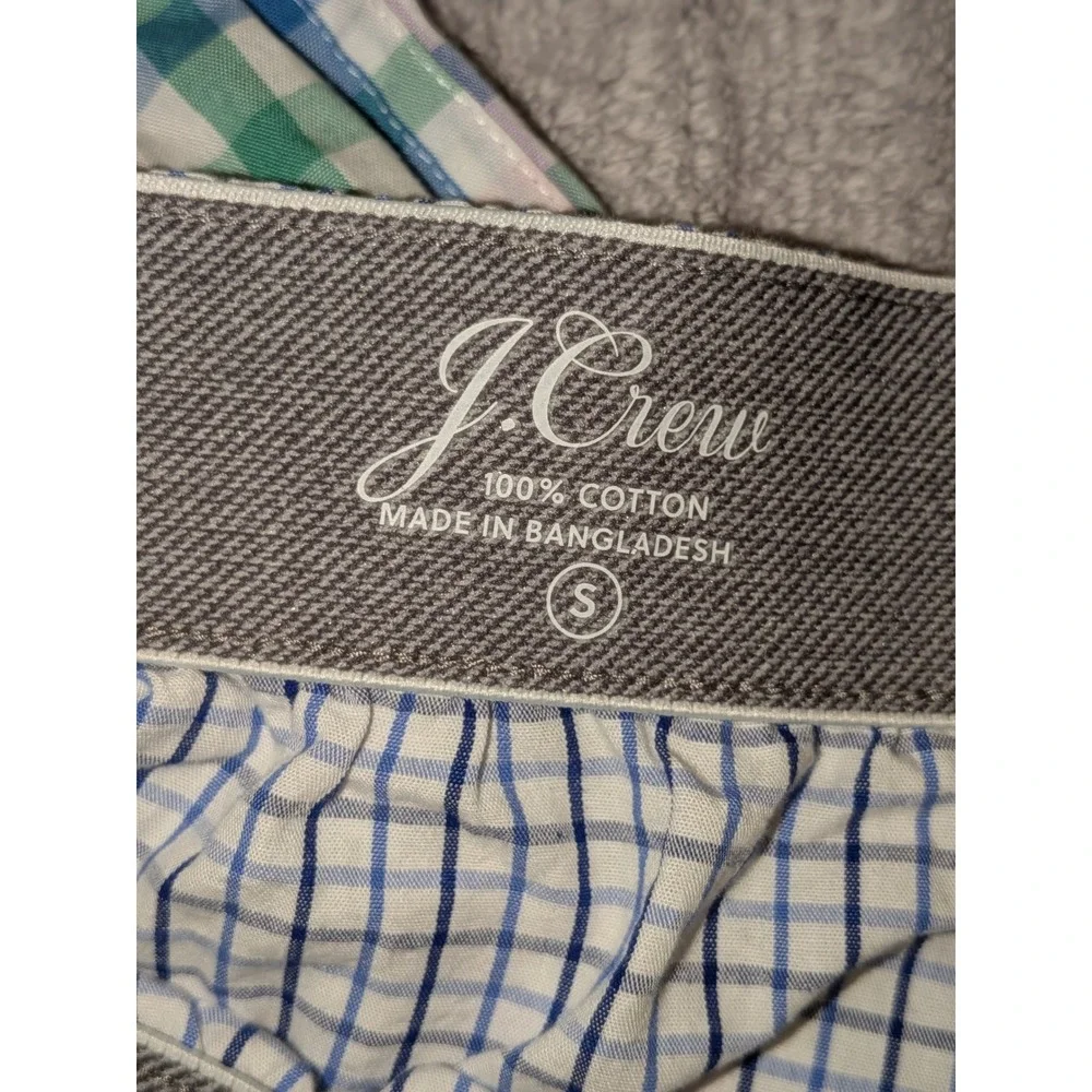 J. Crew Mens Set of 2 Plaid Boxer Shorts S 100%‎ Cotton Casual Loungewear NEW